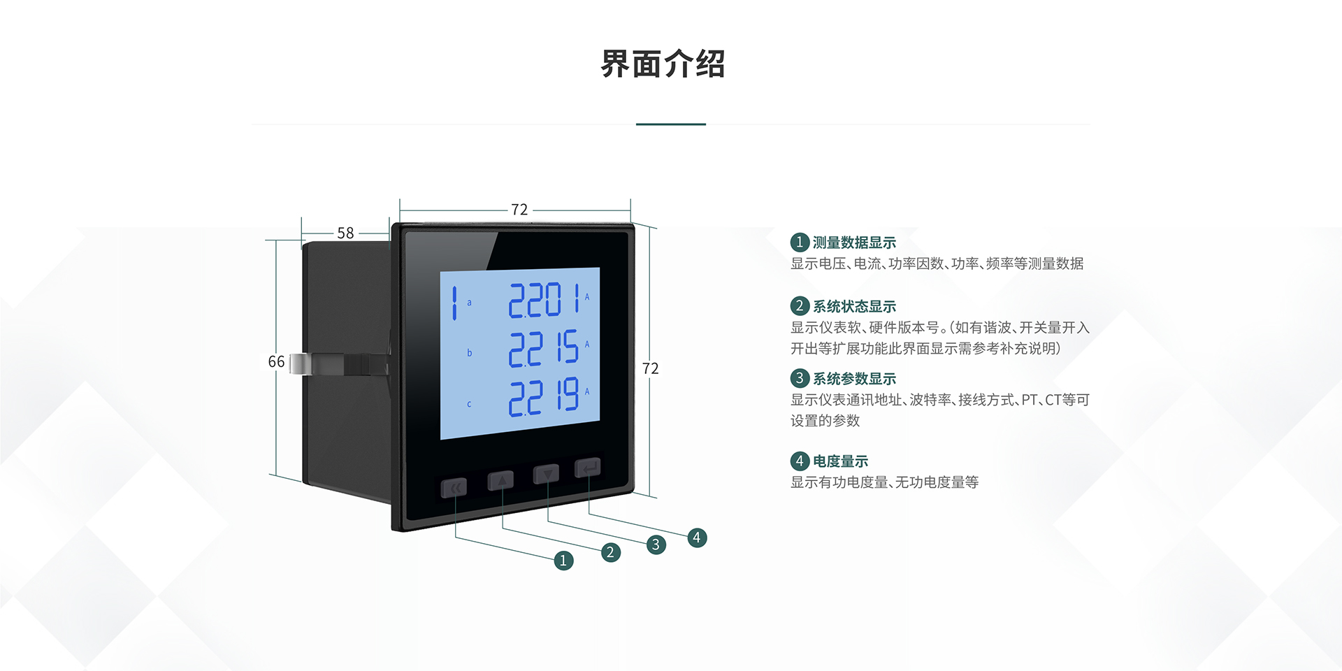 三相多功能電力儀表